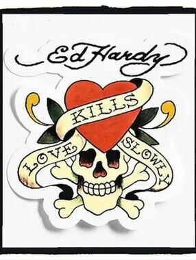 Don Ed Hardy ☠️ Love Kills Slowly ☠️ 2oz Tall Shot Glasses - Set of 4